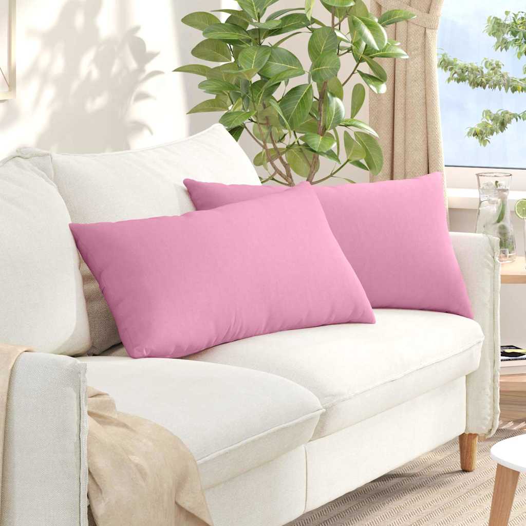 Sofakissen 2 stk. Stoff Rosa 80 x 40 cm