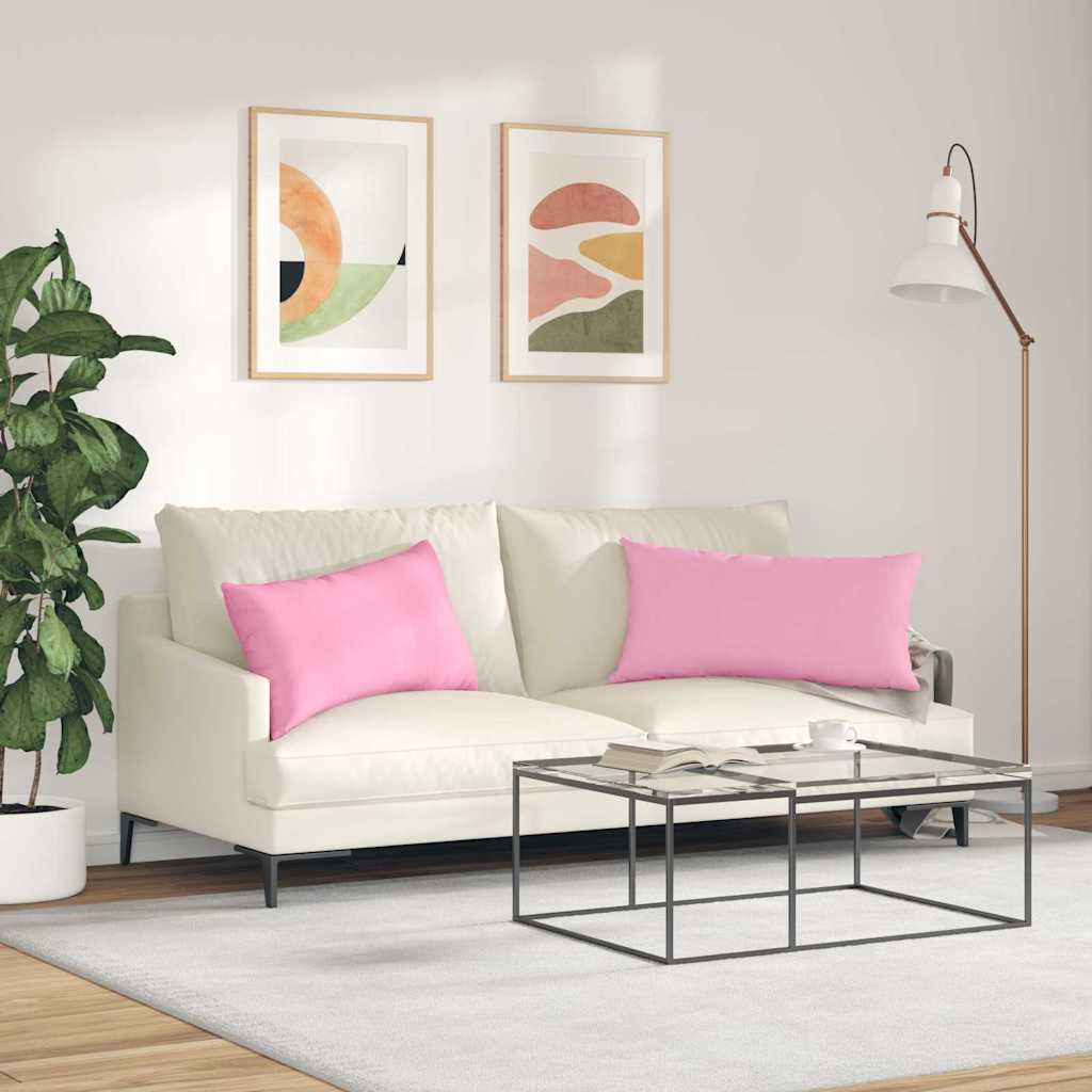 Sofakissen 2 stk. Stoff Rosa 80 x 40 cm