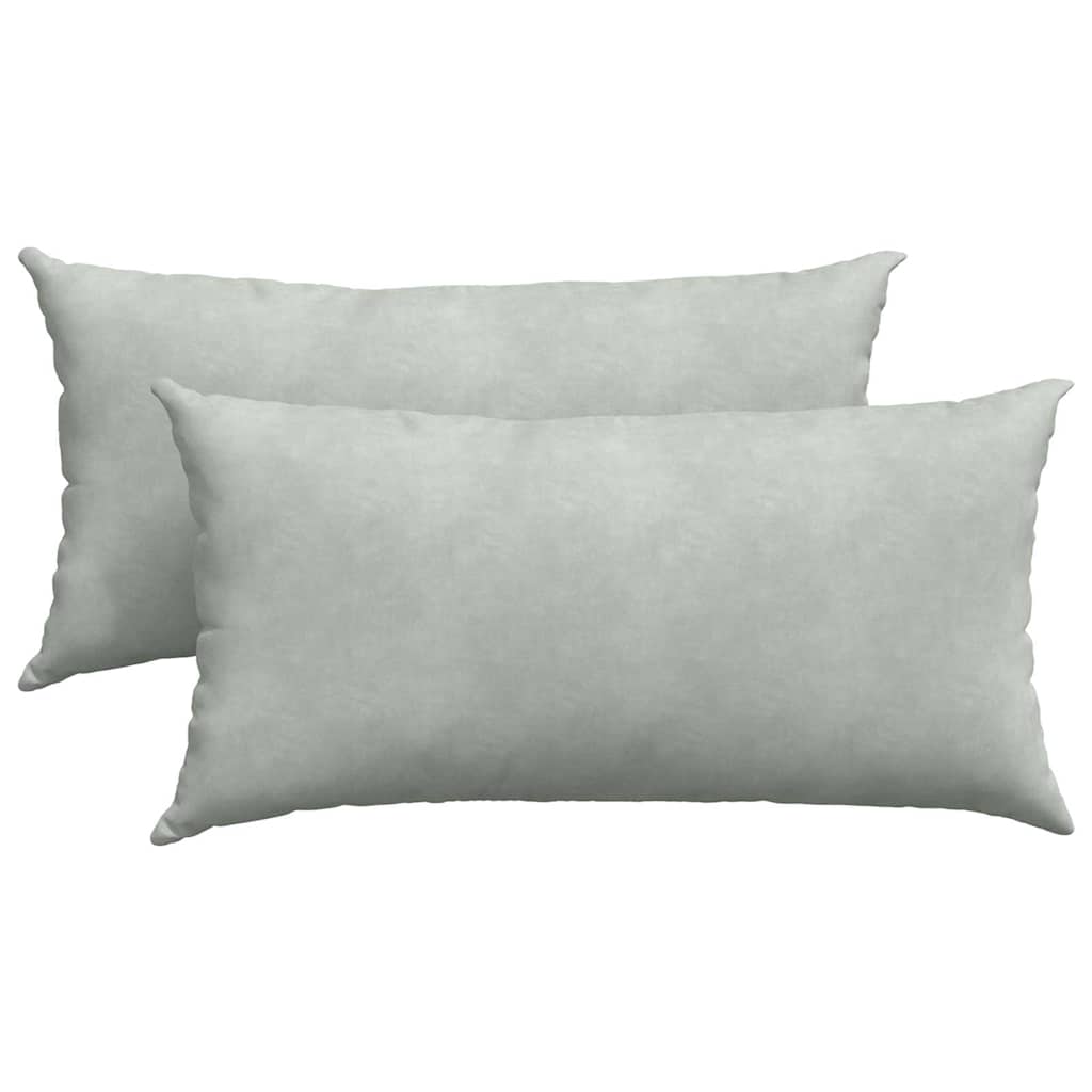 Sofakissen 2 pcs Hellgrau 80 x 40 cm Cordstoff