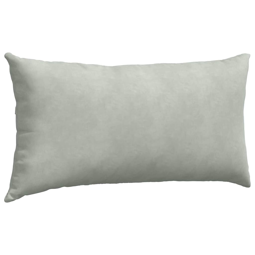 Sofakissen 2 pcs Hellgrau 80 x 40 cm Cordstoff