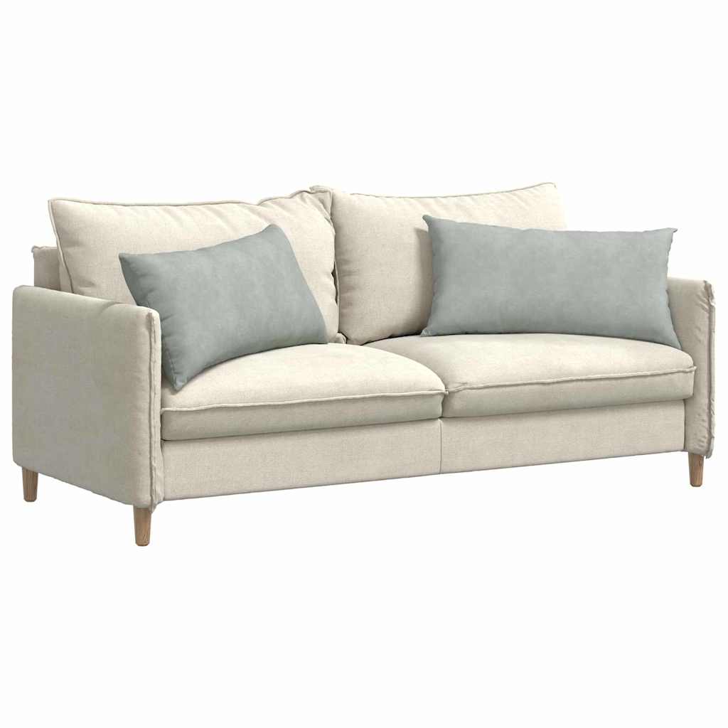 Sofakissen 2 pcs Hellgrau 80 x 40 cm Cordstoff