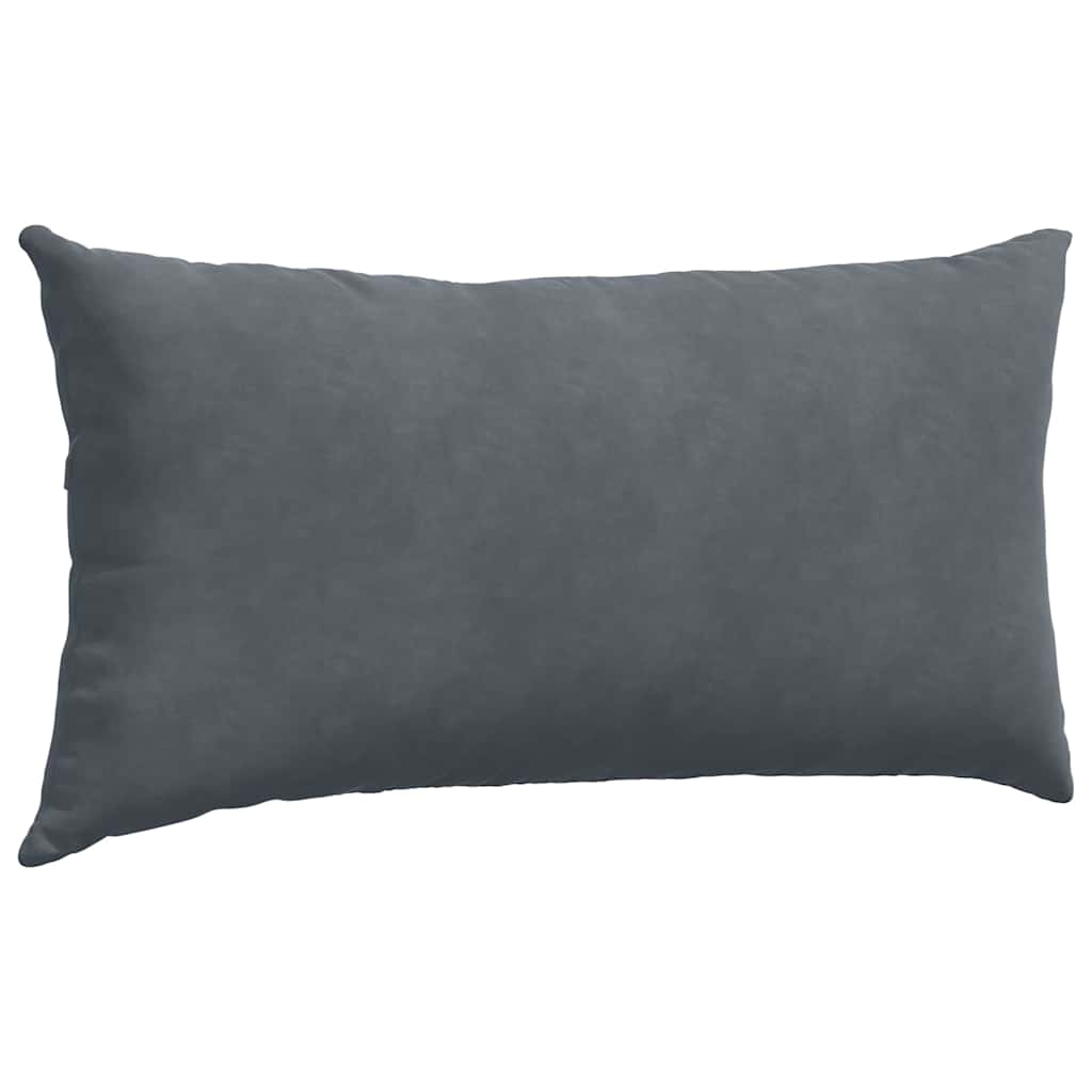 Sofakissen 2 pcs Dunkelgrau 80 x 40 cm Cordstoff