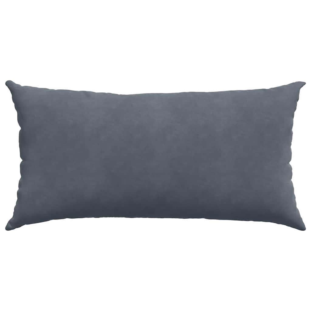 Sofakissen 2 pcs Dunkelgrau 80 x 40 cm Cordstoff