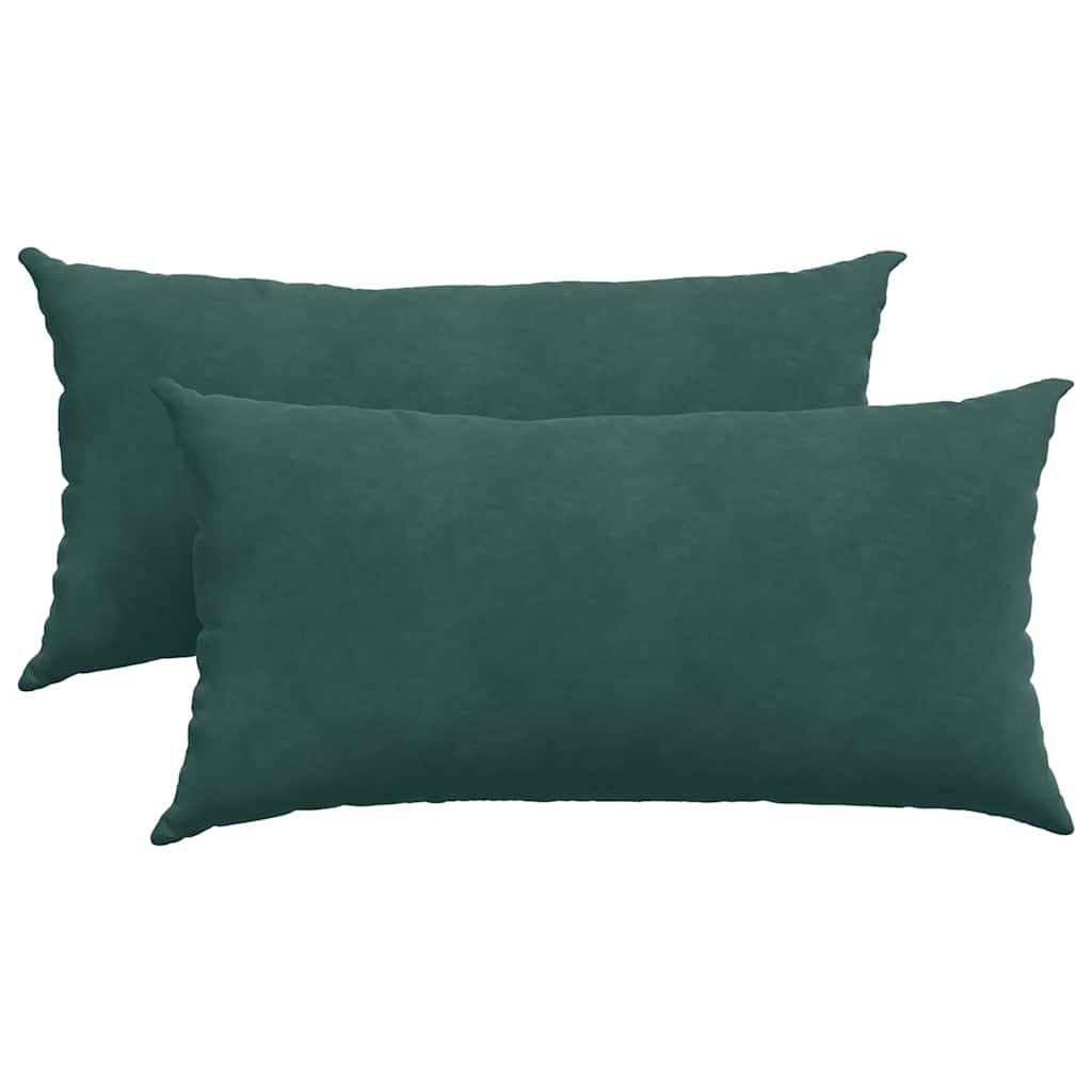 Sofakissen 2 pcs Dunkelgrün 80 x 40 cm Cordstoff