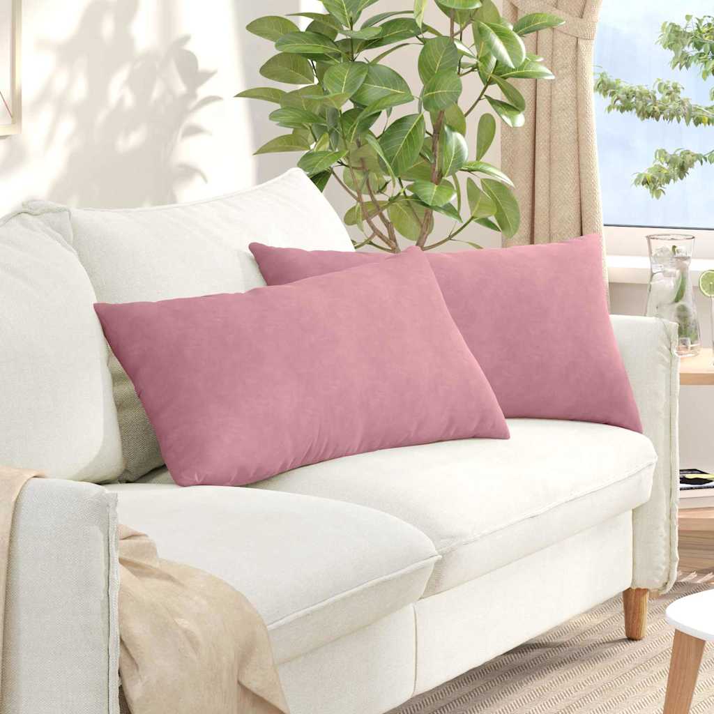Sofakissen 2 pcs Rosa 80 x 40 cm Cordstoff