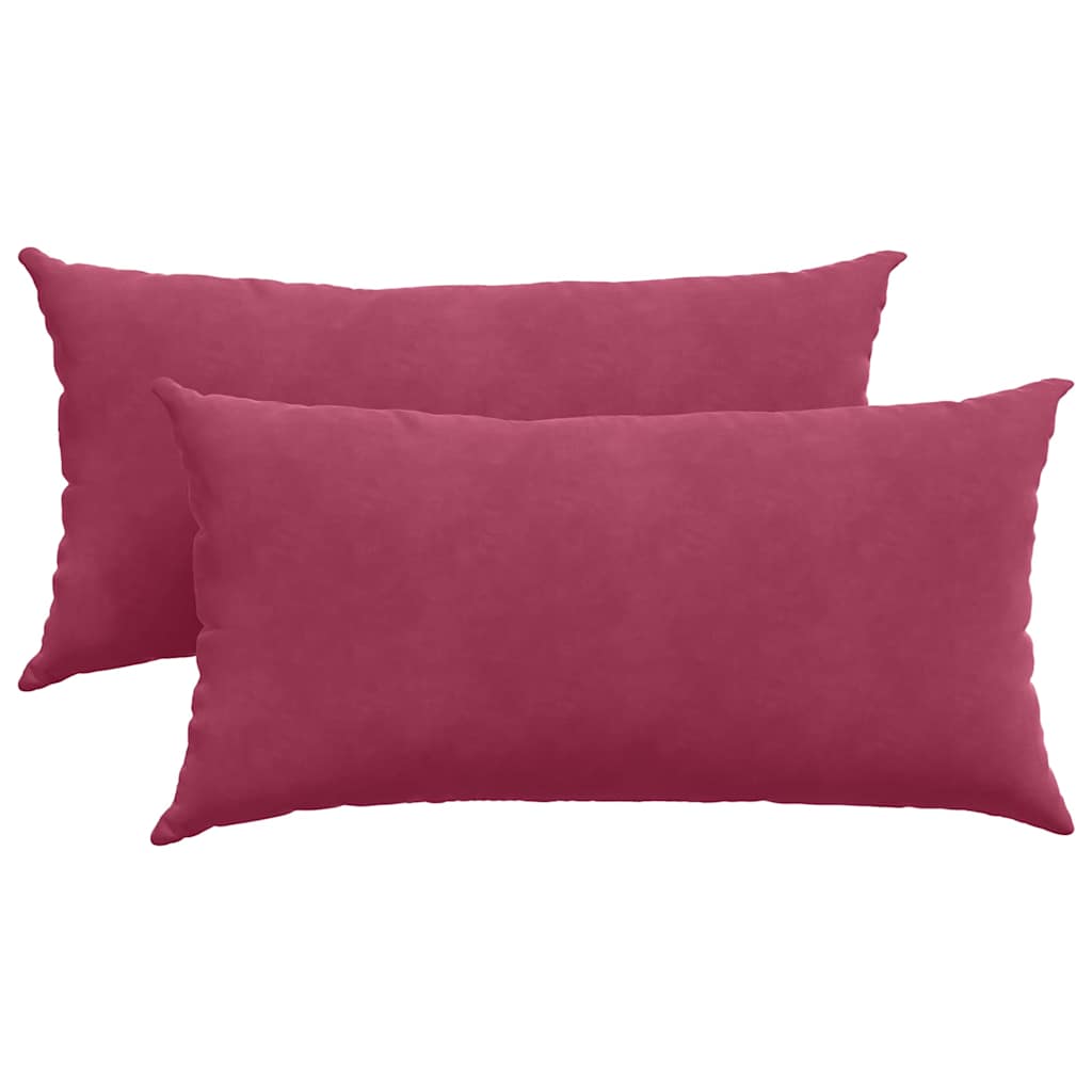 Sofakissen 2 pcs Weinrot 80 x 40 cm Cordstoff