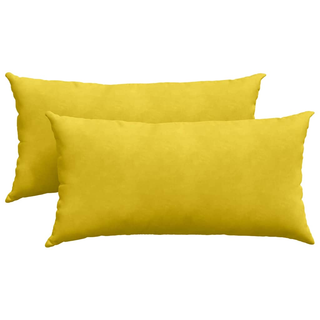 Sofakissen 2 pcs Gelb 80 x 40 cm Cordstoff