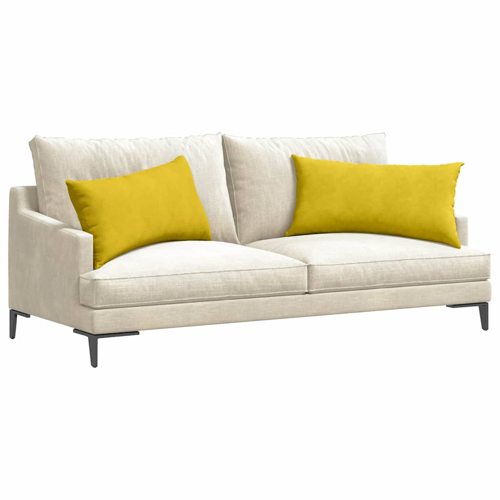 Sofakissen 2 pcs Gelb 80 x 40 cm Cordstoff