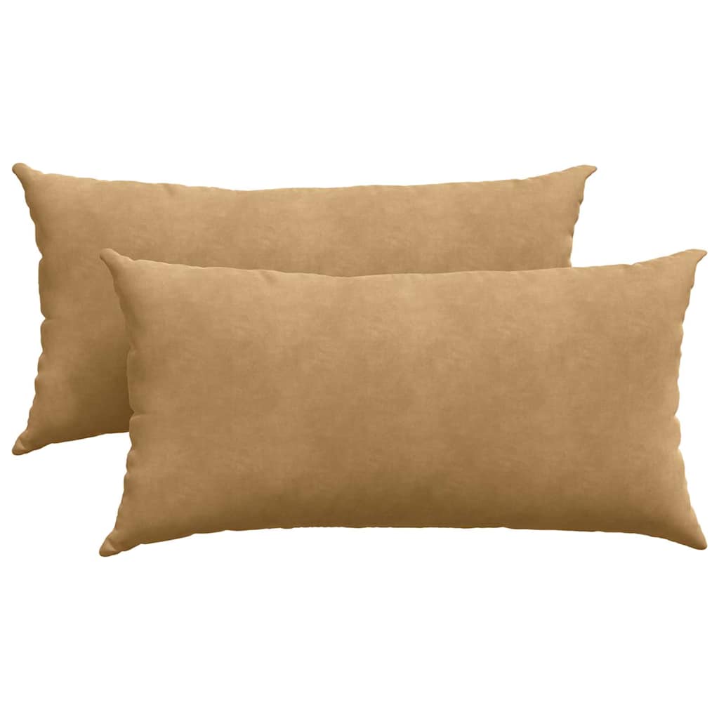 Sofakissen 2 pcs Braun 80 x 40 cm Cordstoff