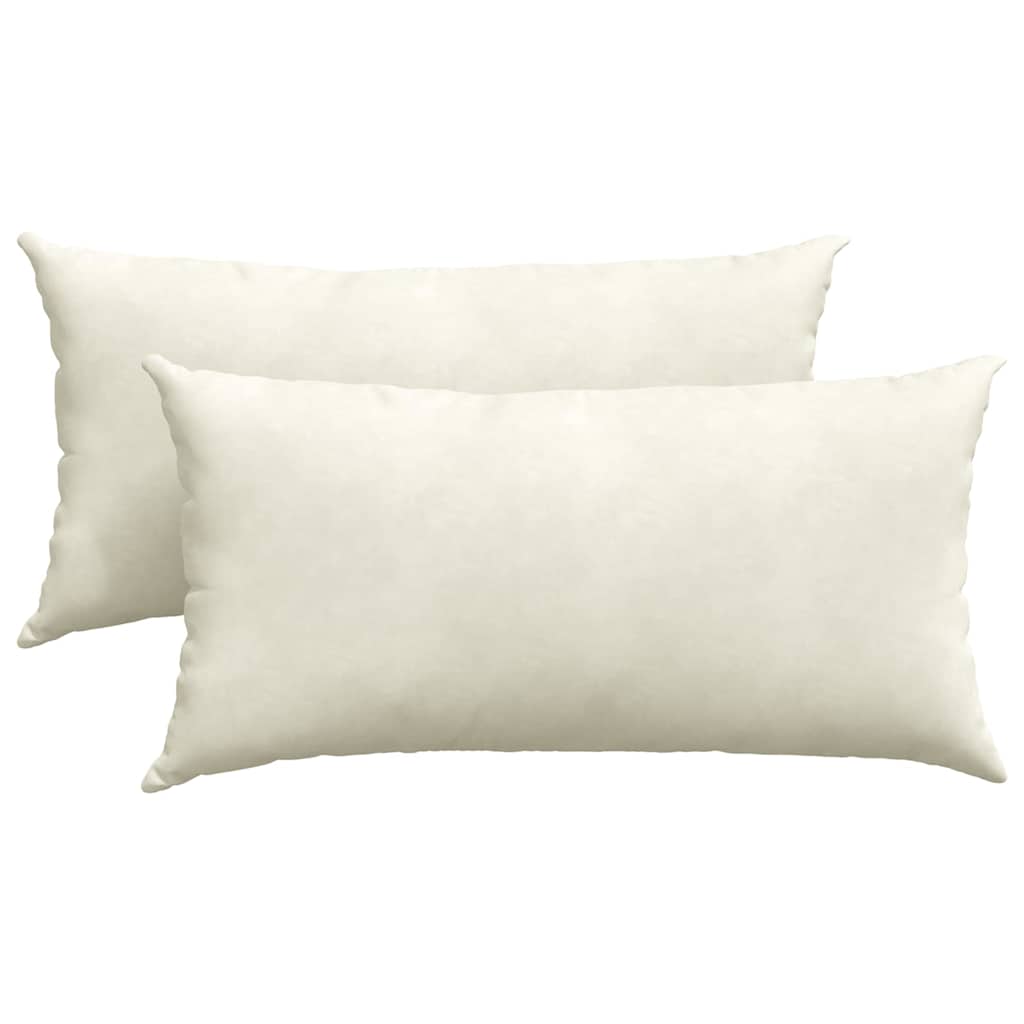 Sofakissen 2 pcs Creme 80 x 40 cm Cordstoff
