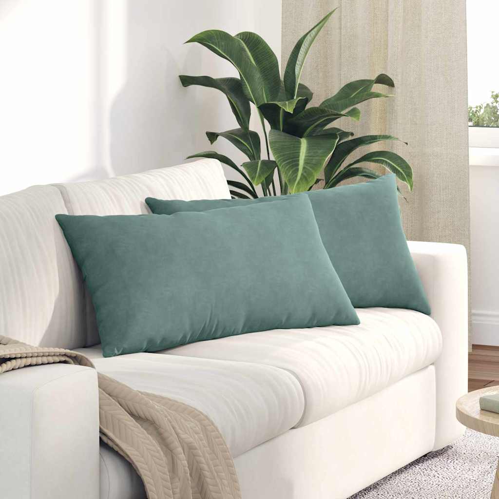 Sofakissen 2 pcs Meergrün 80 x 40 cm Cordstoff