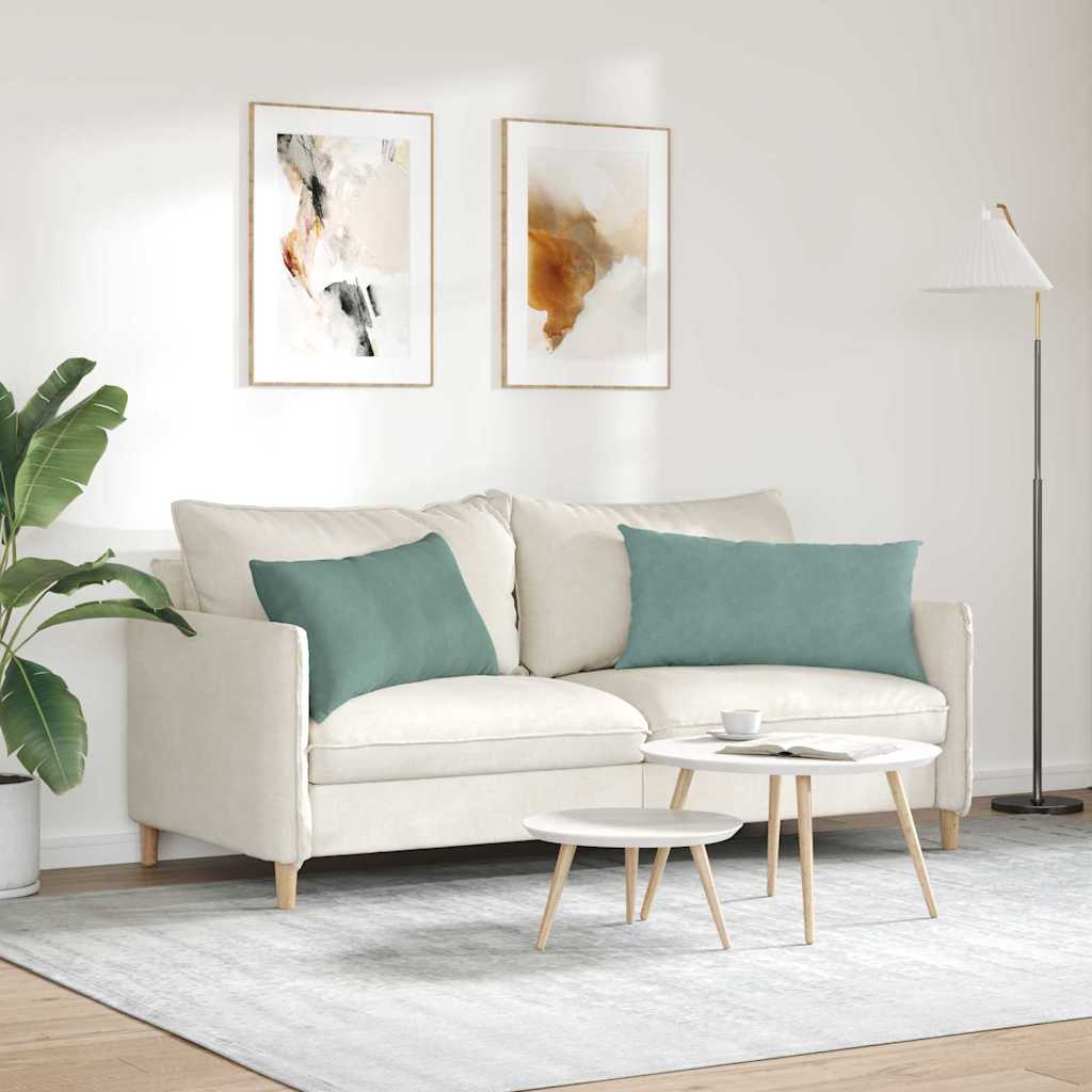 Sofakissen 2 pcs Meergrün 80 x 40 cm Cordstoff