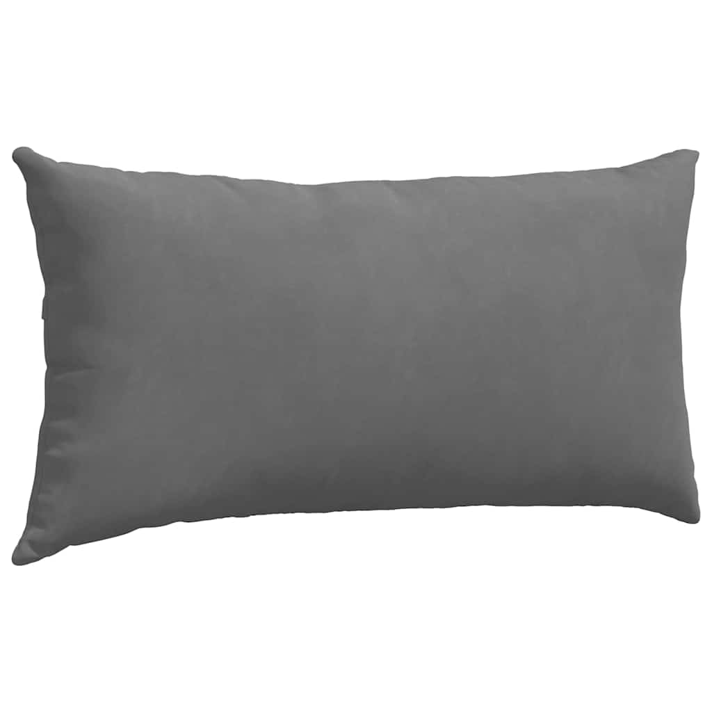 Sofakissen 2 Stk. Stoff Dunkelgrau 80 x 40 cm