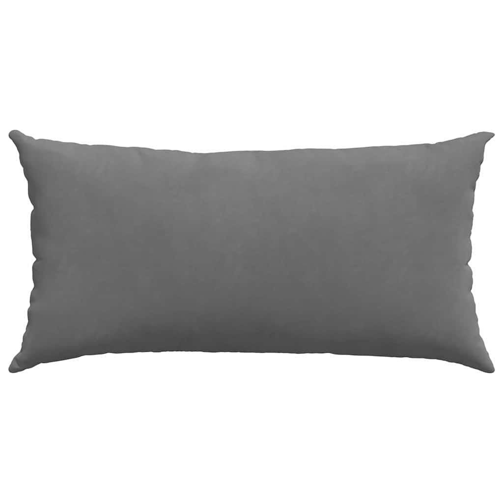 Sofakissen 2 Stk. Stoff Dunkelgrau 80 x 40 cm
