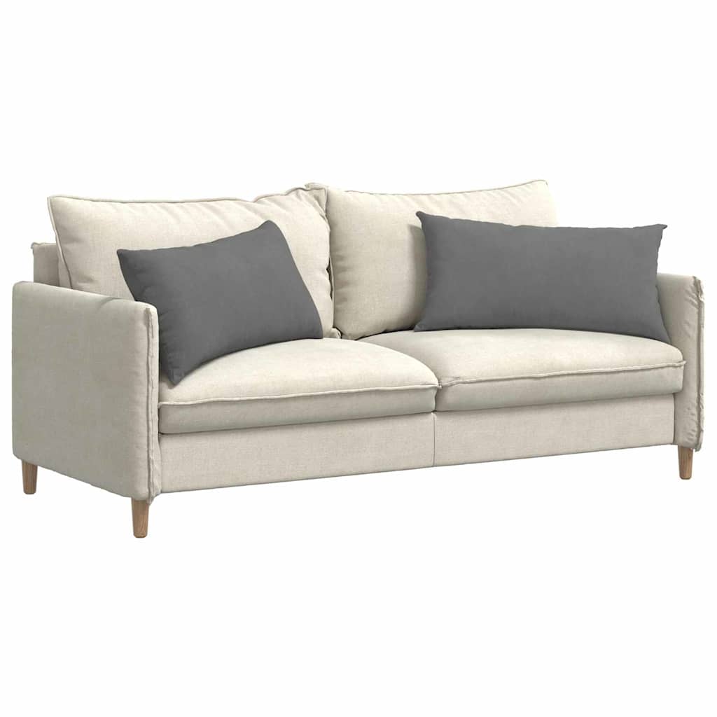 Sofakissen 2 Stk. Stoff Dunkelgrau 80 x 40 cm