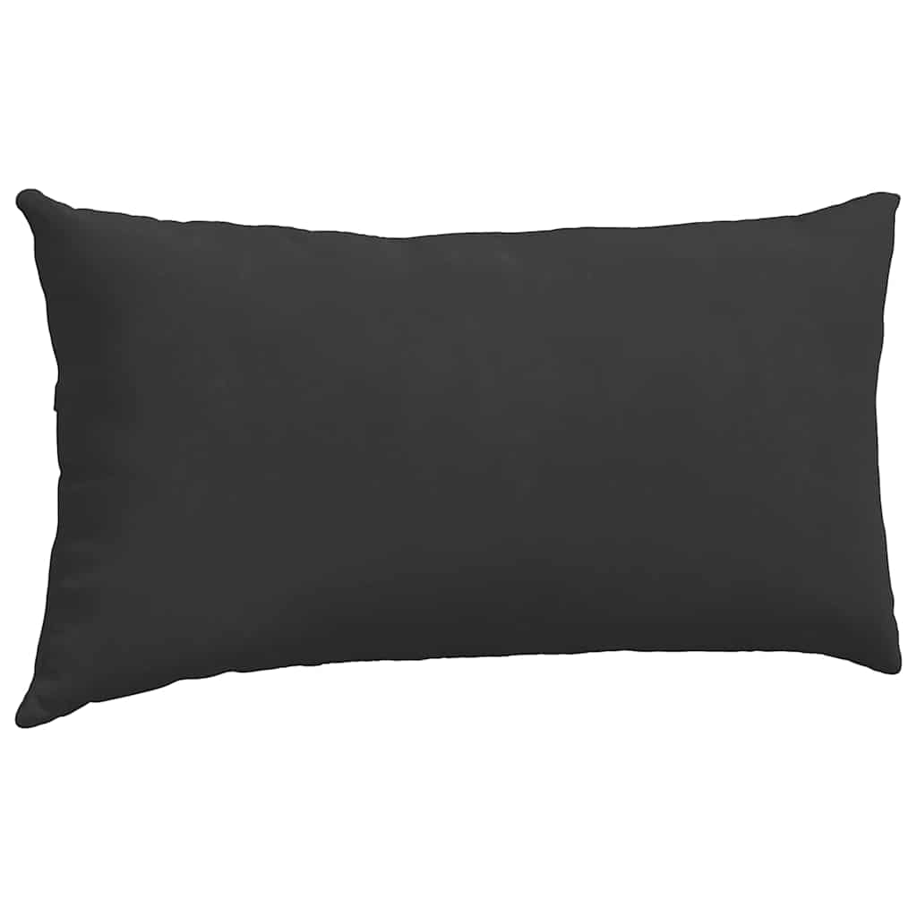 Sofakissen 2 Stk. Stoff Schwarz 80 x 40 cm