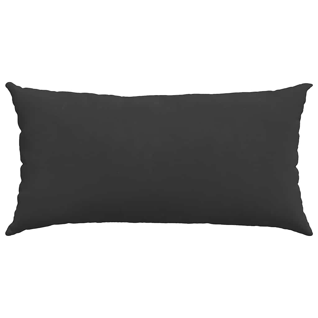 Sofakissen 2 Stk. Stoff Schwarz 80 x 40 cm