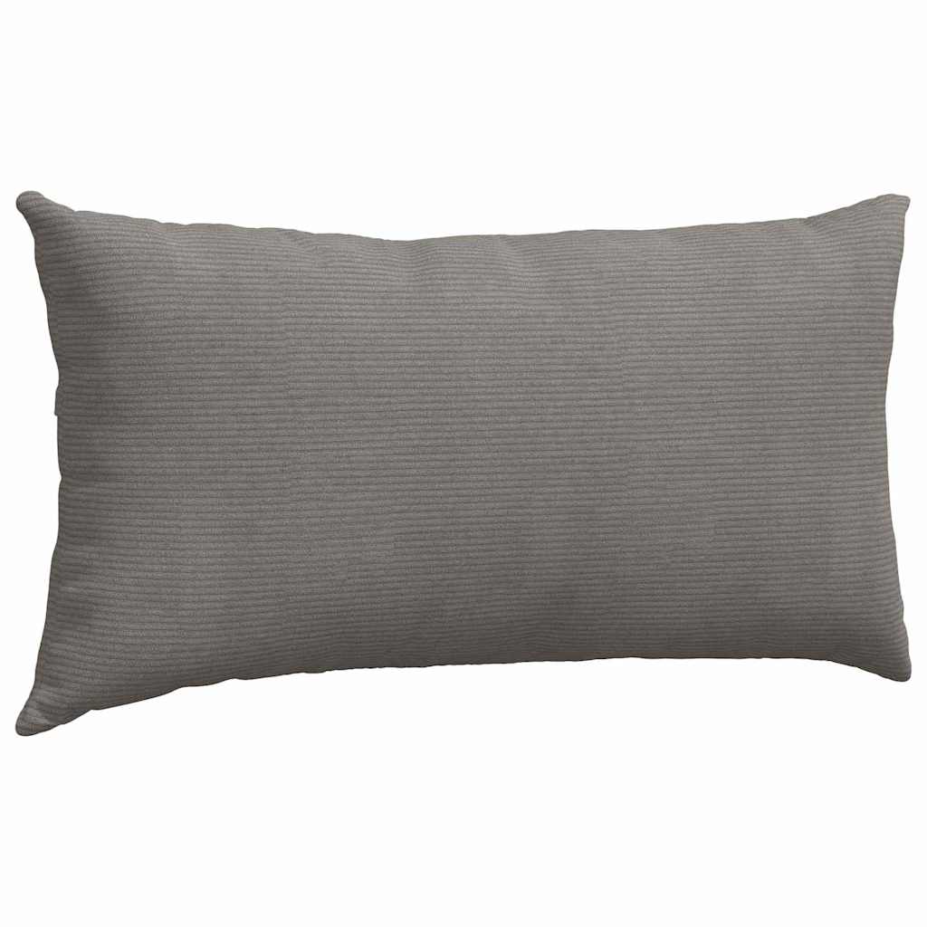Sofakissen 2 pcs Hellgrau 80 x 40 cm Cordstoff