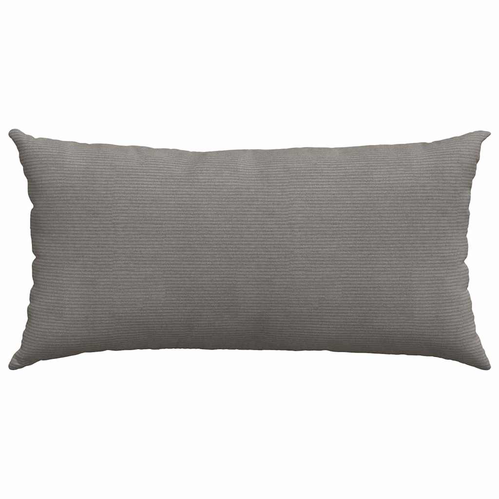 Sofakissen 2 pcs Hellgrau 80 x 40 cm Cordstoff