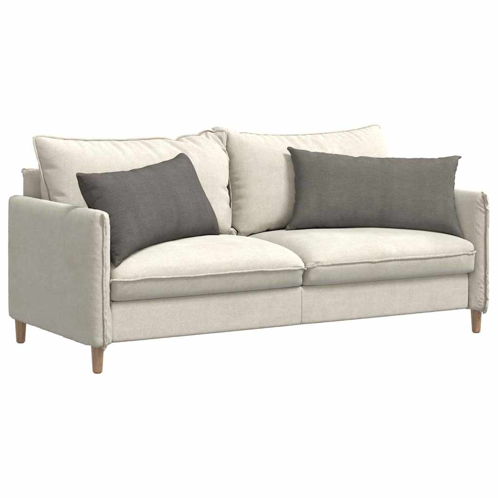 Sofakissen 2 pcs Hellgrau 80 x 40 cm Cordstoff