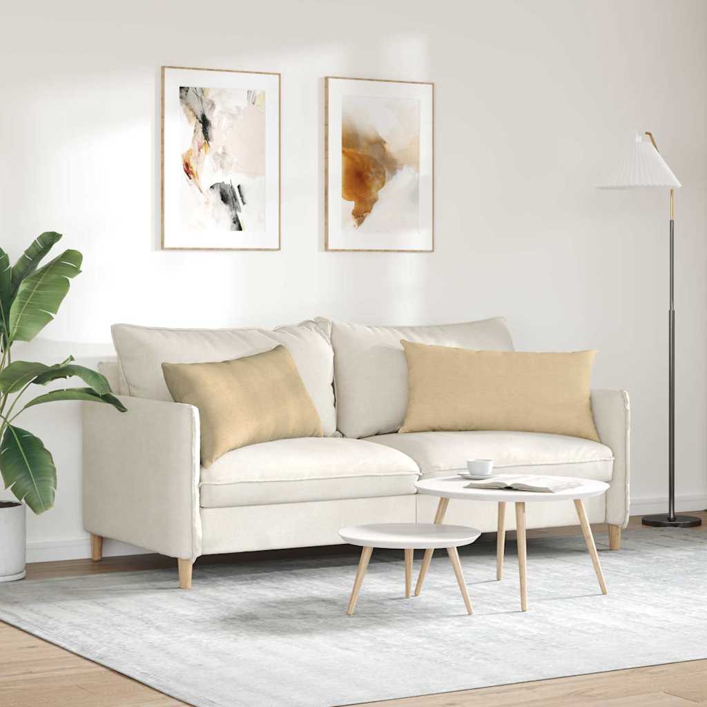 Sofakissen 2 pcs Grau-Grün 80 x 40 cm Cordstoff