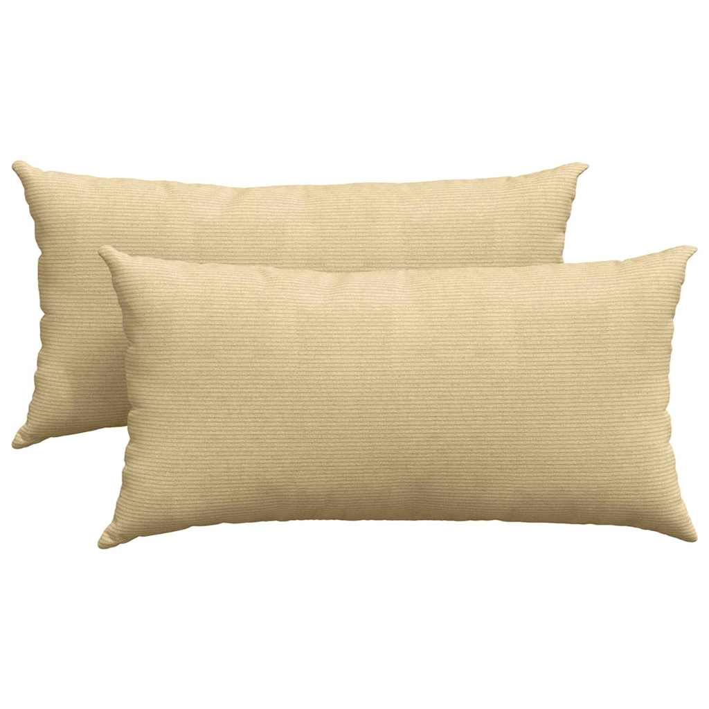 Sofakissen 2 pcs Grau-Grün 80 x 40 cm Cordstoff