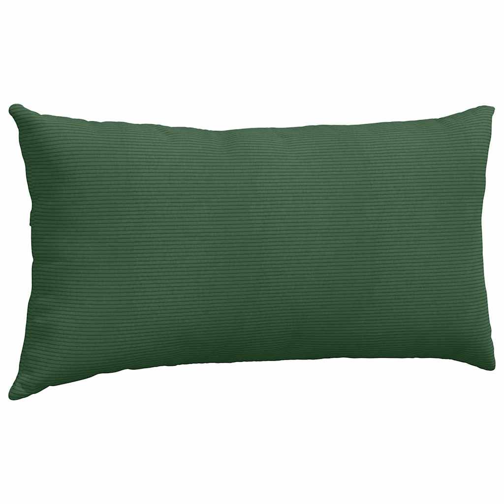 Sofakissen 2 pcs Dunkelgrün 80 x 40 cm Cordstoff