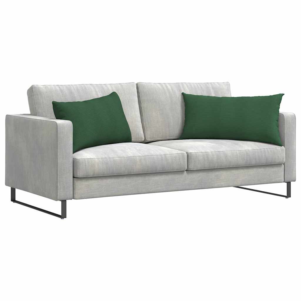 Sofakissen 2 pcs Dunkelgrün 80 x 40 cm Cordstoff