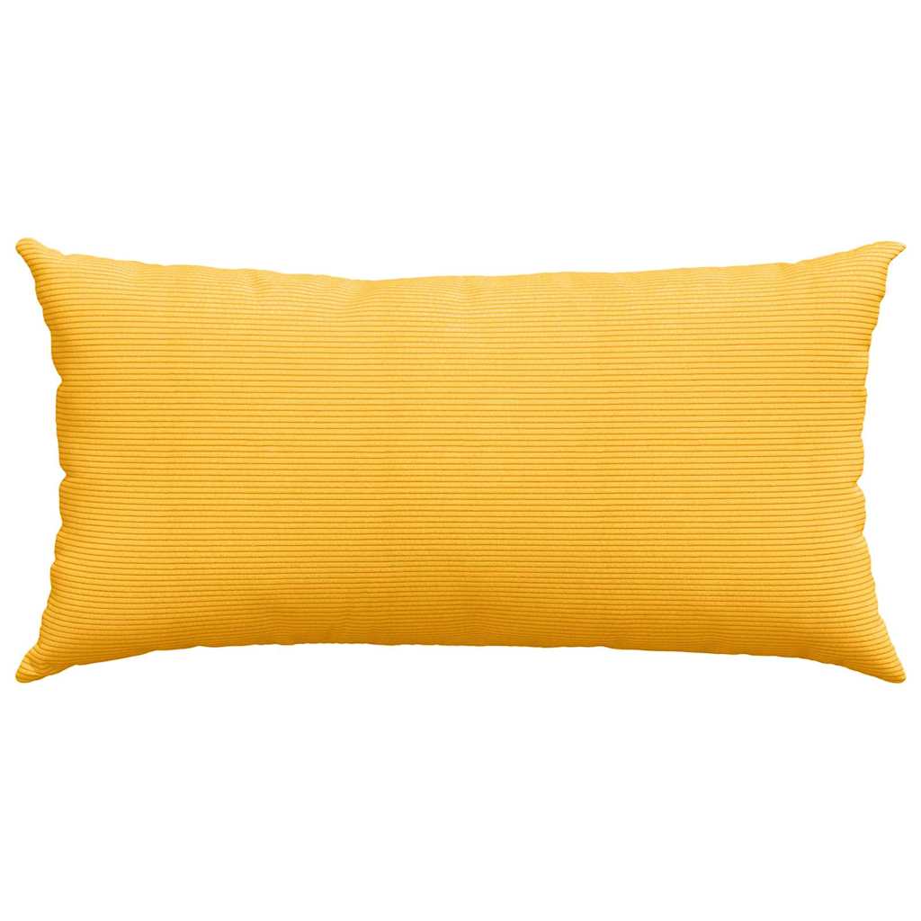 Sofakissen 2 pcs Helles Gelb 80 x 40 cm Cordstoff