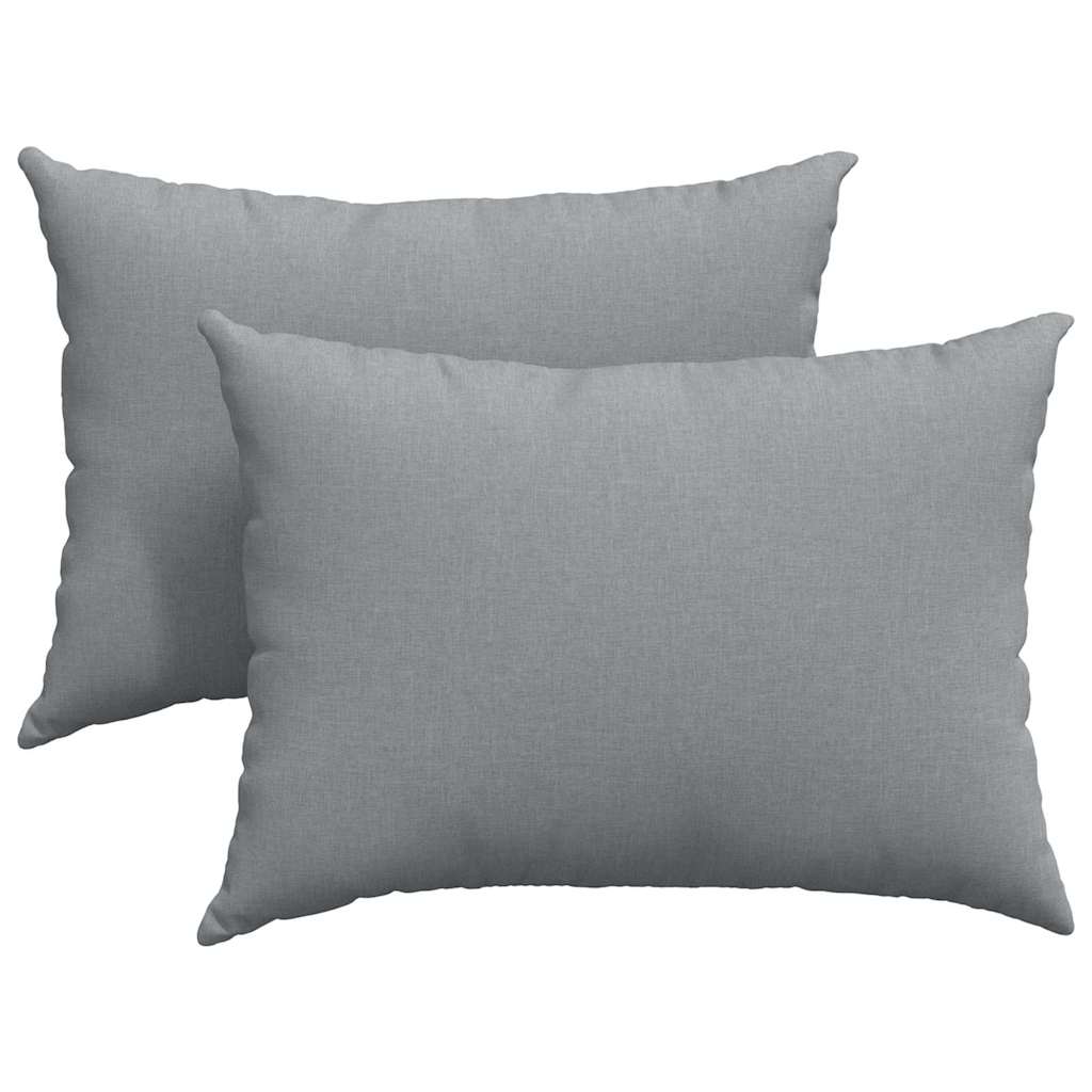 Sofakissen 2 stk. Stoff Hellgrau 70 x 50 cm