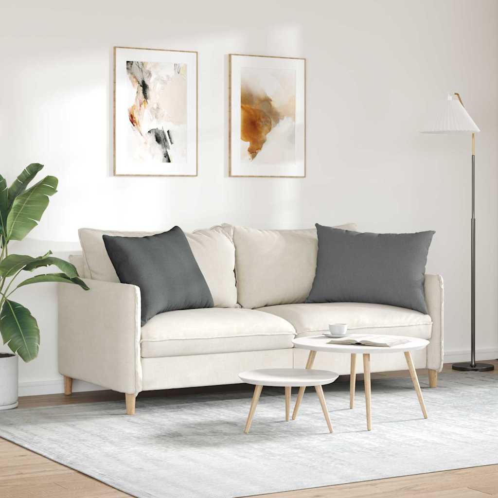 Sofakissen 2 stk. Stoff Dunkelgrau 70 x 50 cm
