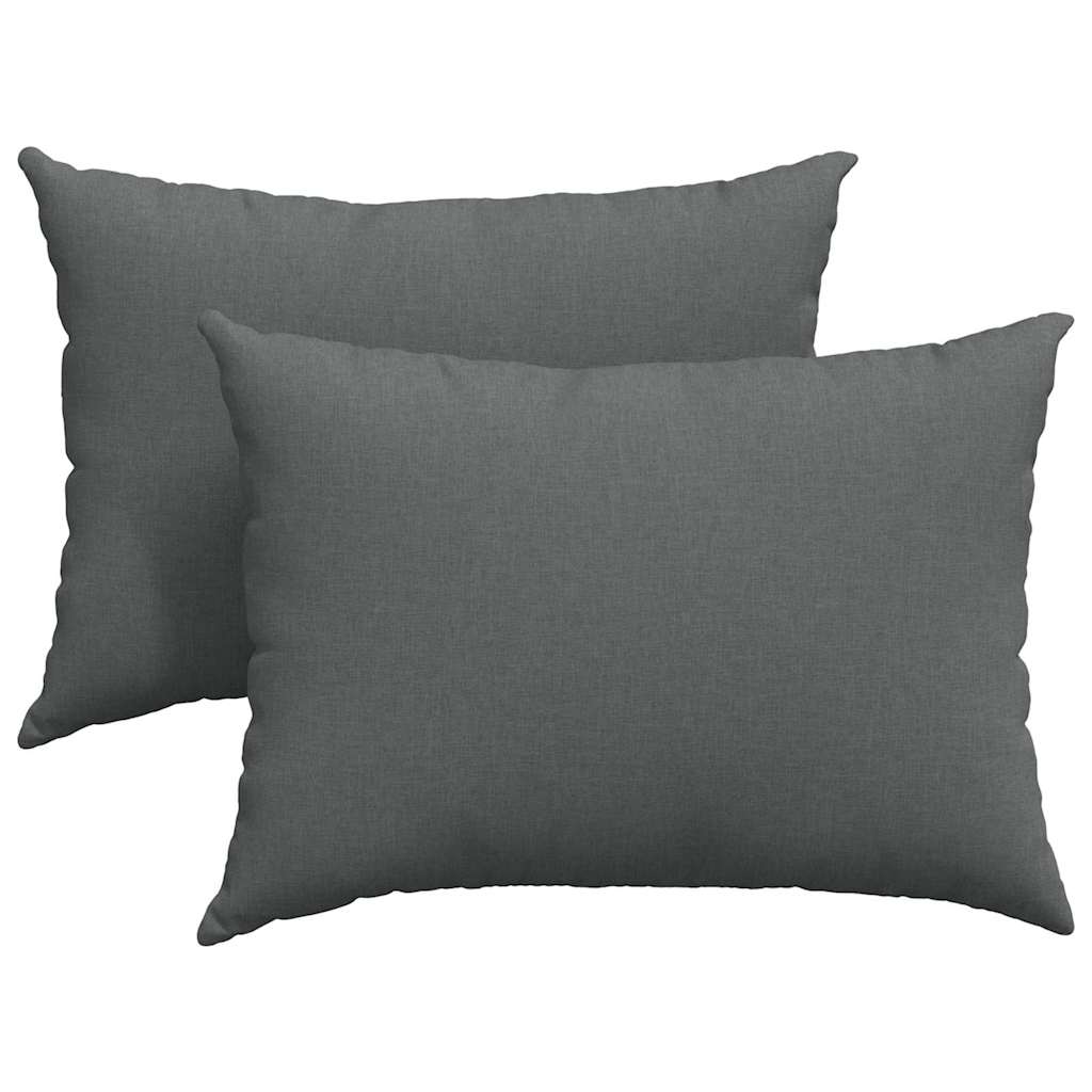 Sofakissen 2 stk. Stoff Dunkelgrau 70 x 50 cm