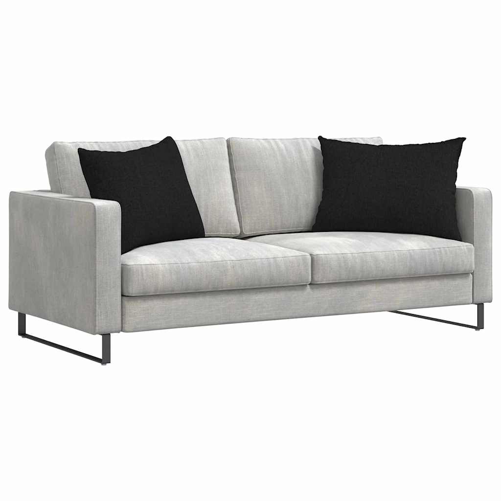 Sofakissen 2 stk. Stoff Schwarz 70 x 50 cm