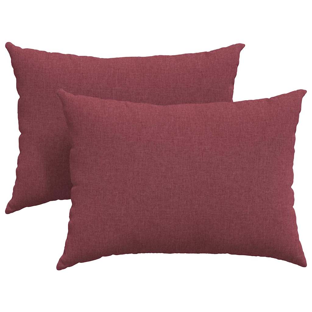 Sofakissen 2 stk. Stoff Weinrot 70 x 50 cm