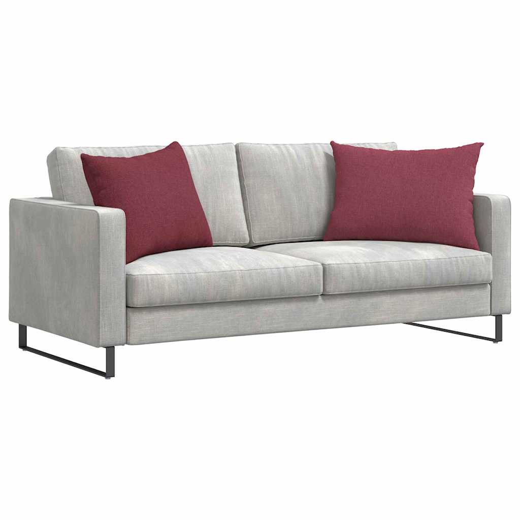 Sofakissen 2 stk. Stoff Weinrot 70 x 50 cm