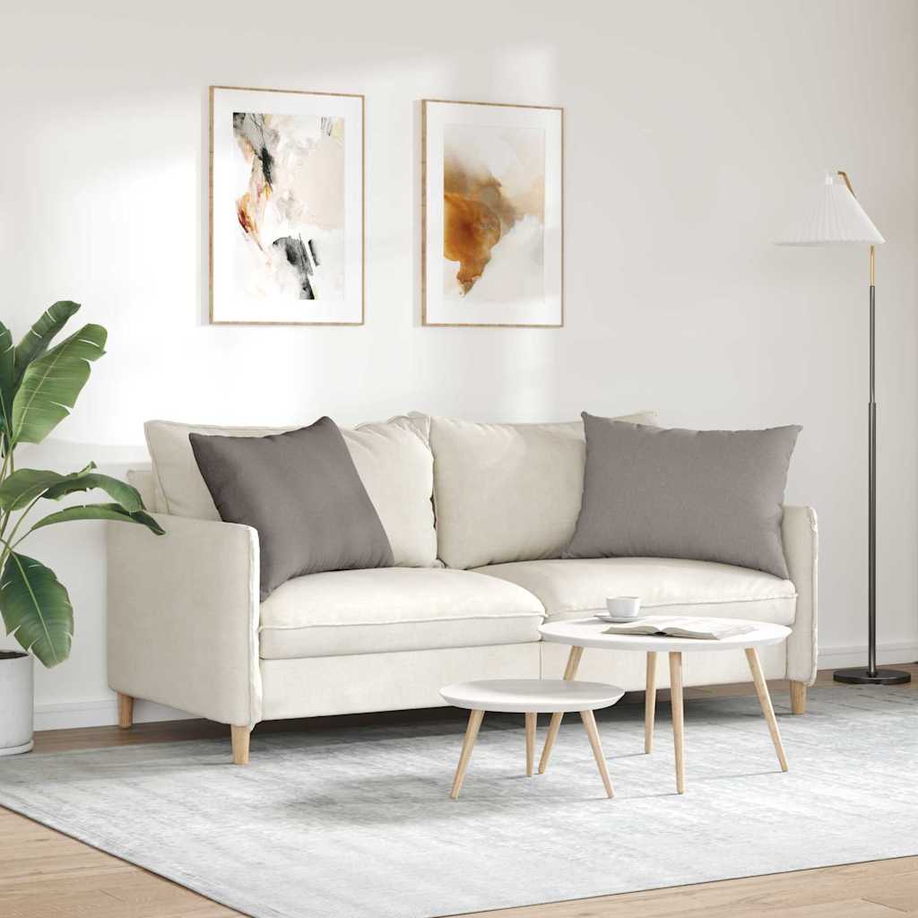 Sofakissen 2 stk. Stoff Taupe 70 x 50 cm
