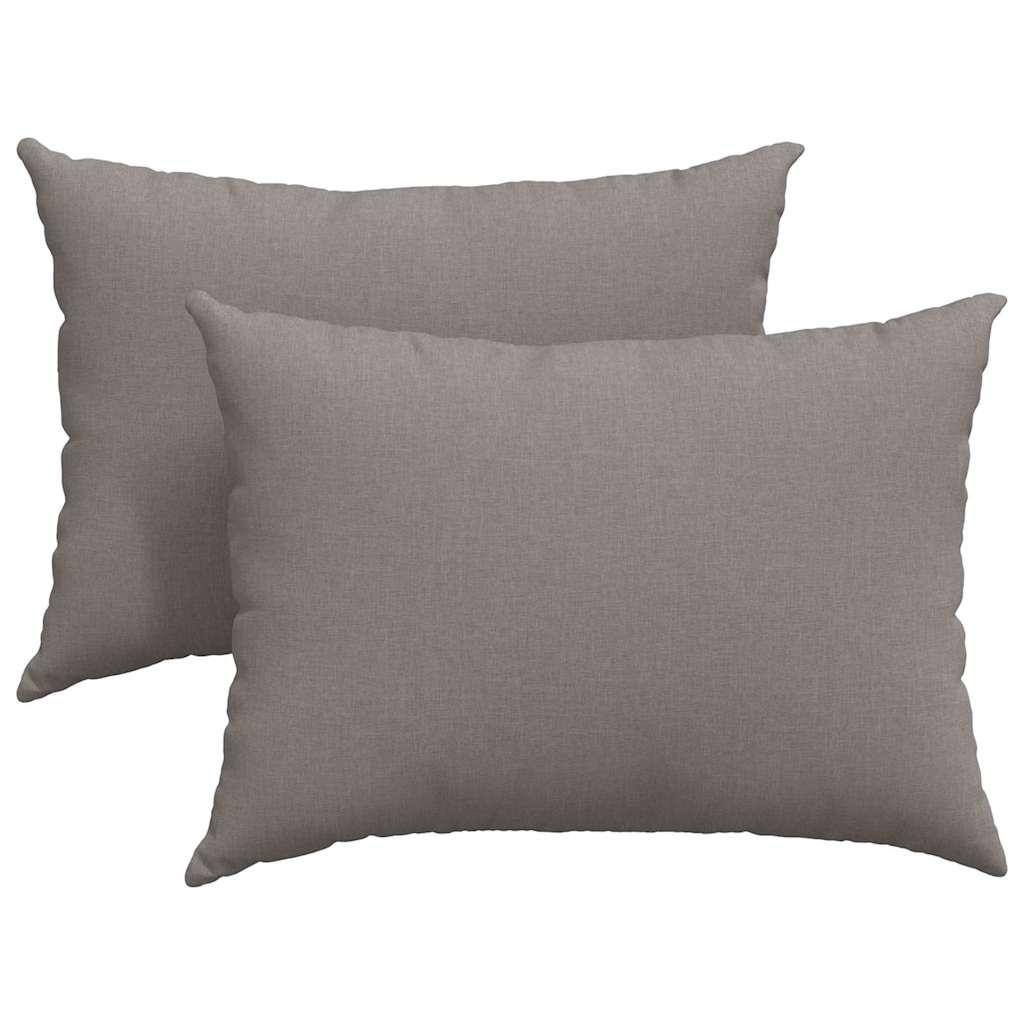 Sofakissen 2 stk. Stoff Taupe 70 x 50 cm