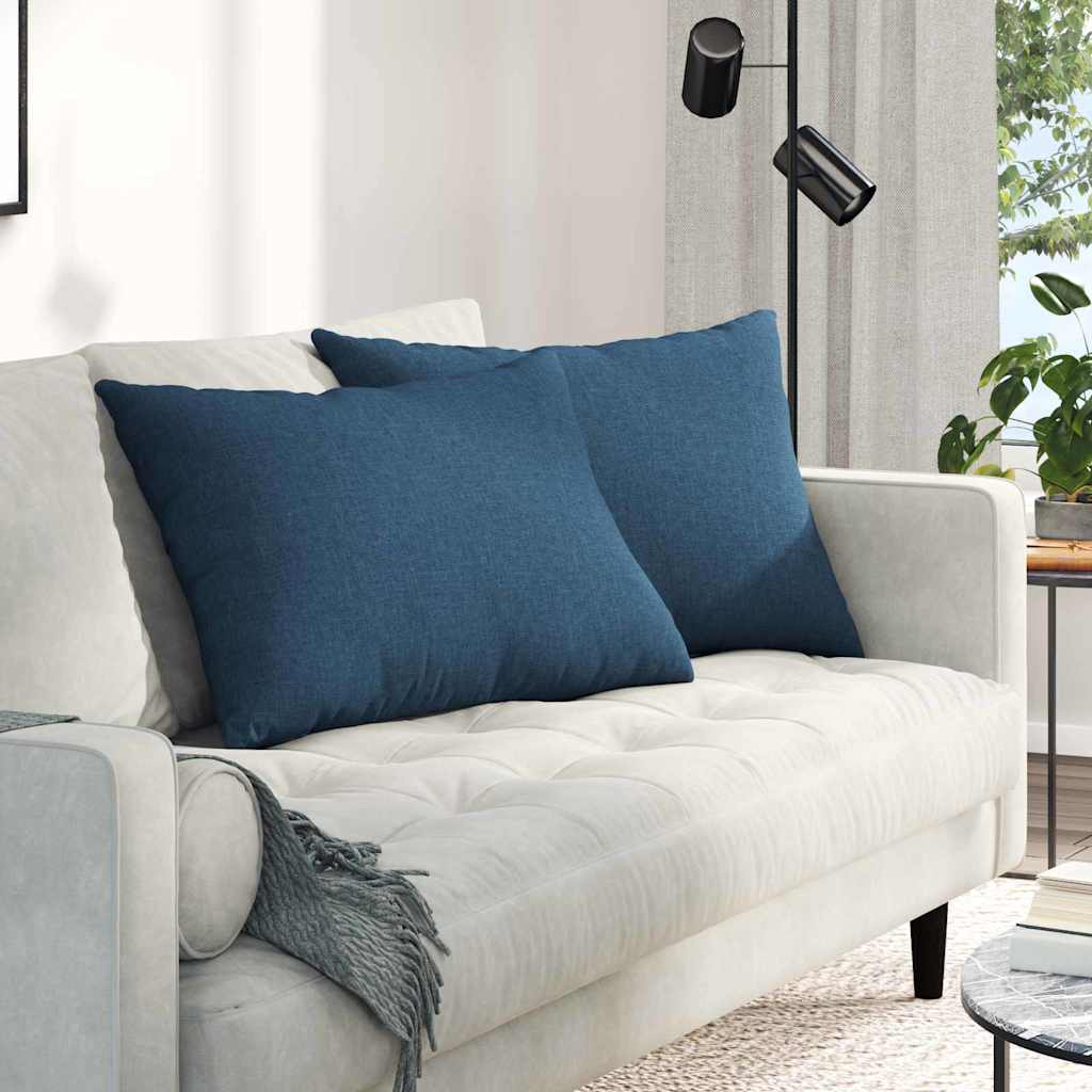 Sofakissen 2 stk. Stoff Blau 70 x 50 cm