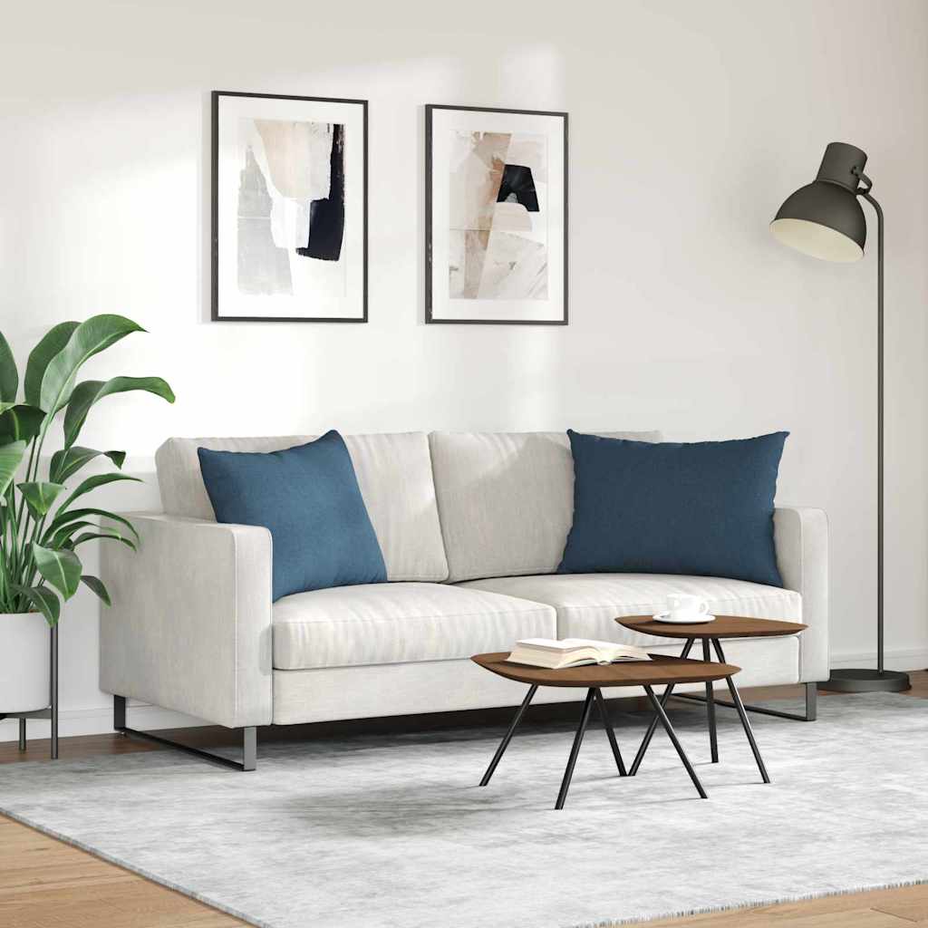 Sofakissen 2 stk. Stoff Blau 70 x 50 cm