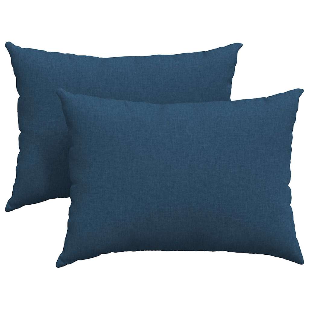 Sofakissen 2 stk. Stoff Blau 70 x 50 cm