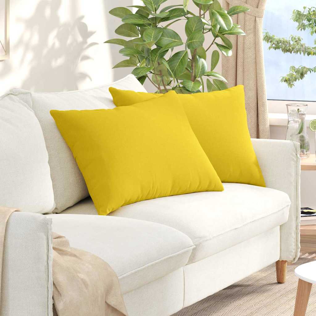 Sofakissen 2 stk. Stoff Helles Gelb 70 x 50 cm