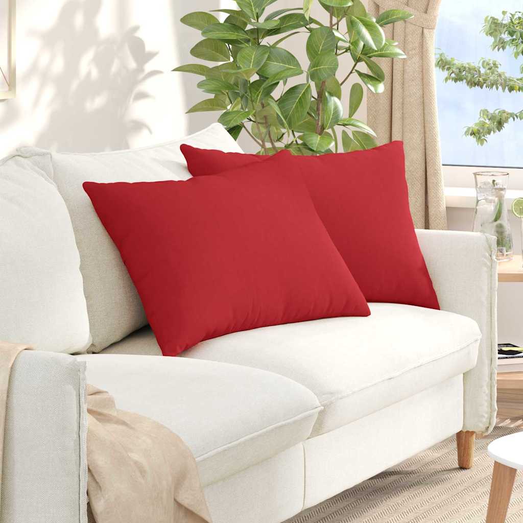 Sofakissen 2 stk. Stoff Rot 70 x 50 cm