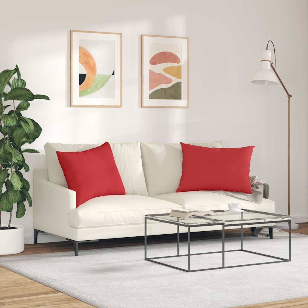 Sofakissen 2 stk. Stoff Rot 70 x 50 cm