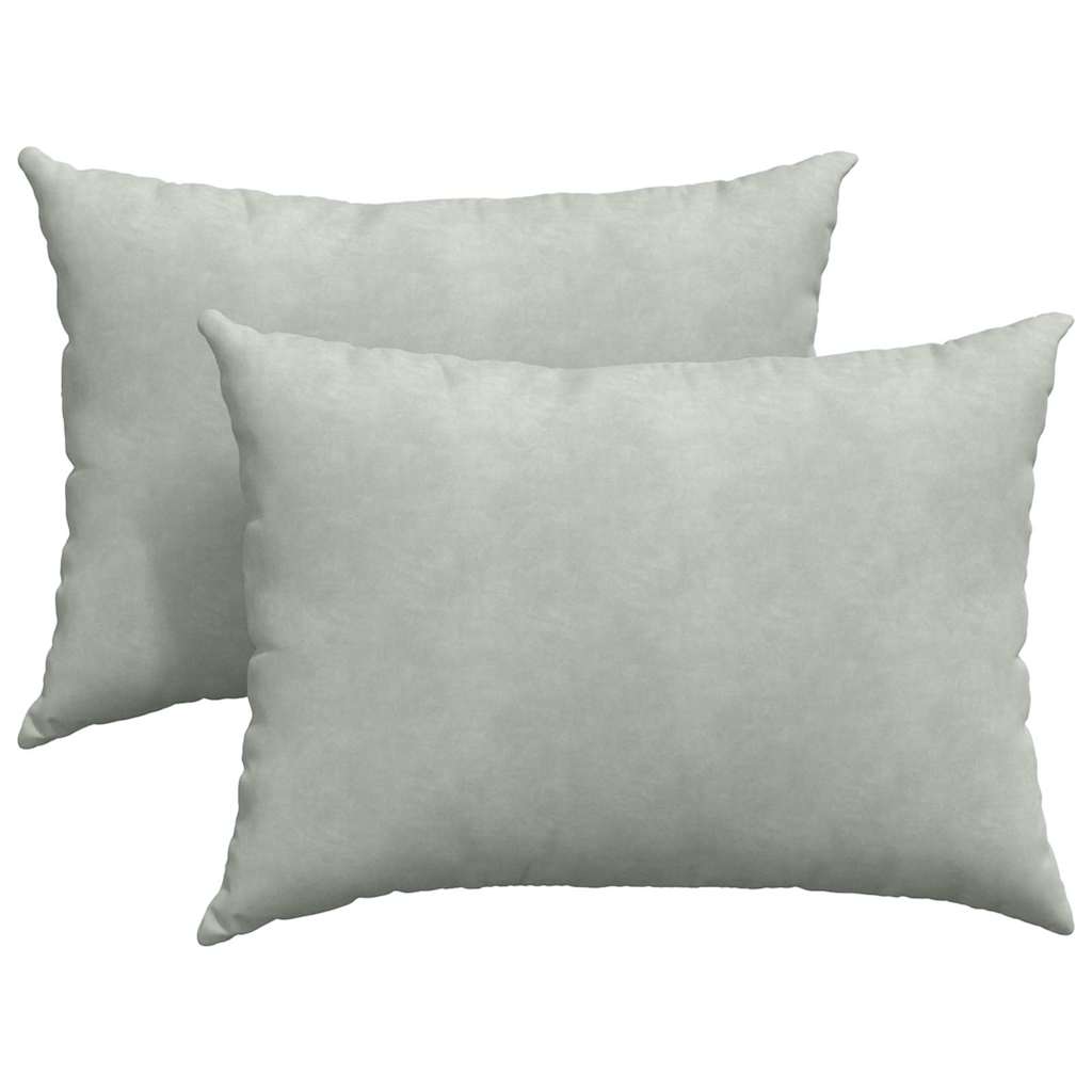 Sofakissen 2 pcs Hellgrau 70 x 50 cm Cordstoff