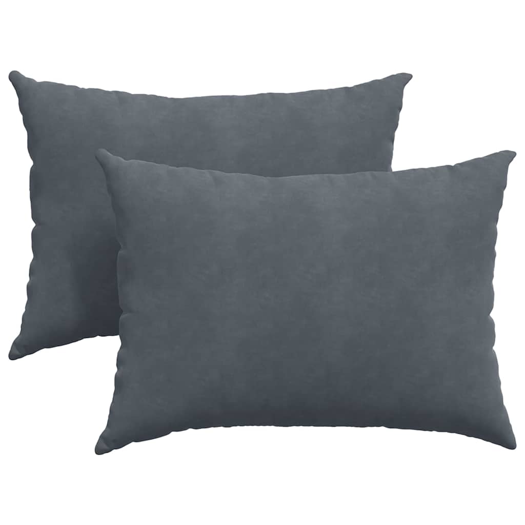 Sofakissen 2 pcs Dunkelgrau 70 x 50 cm Cordstoff