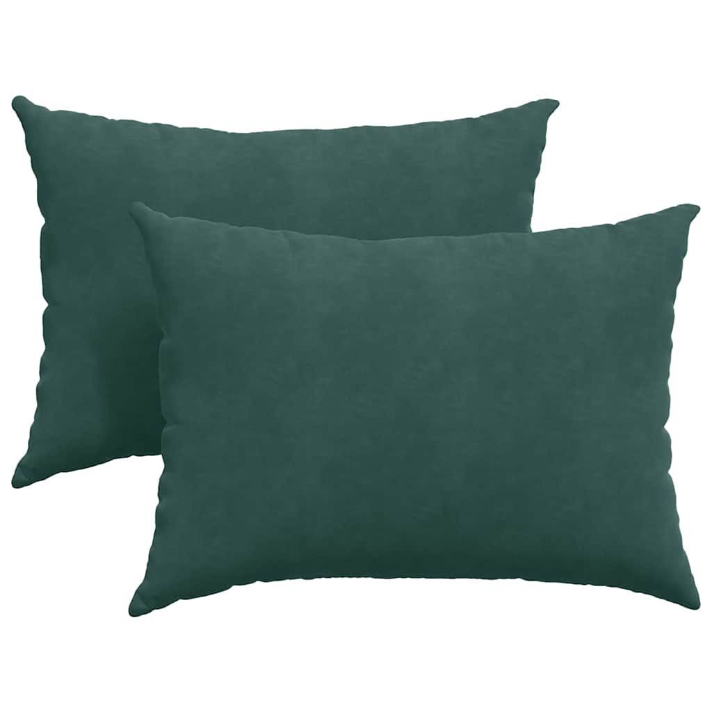 Sofakissen 2 pcs Dunkelgrün 70 x 50 cm Cordstoff