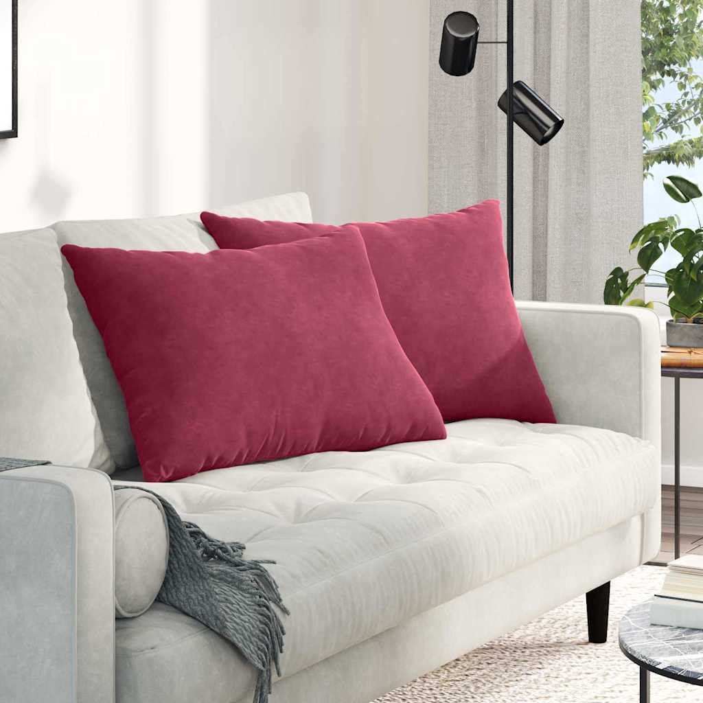 Sofakissen 2 pcs Weinrot 70 x 50 cm Cordstoff