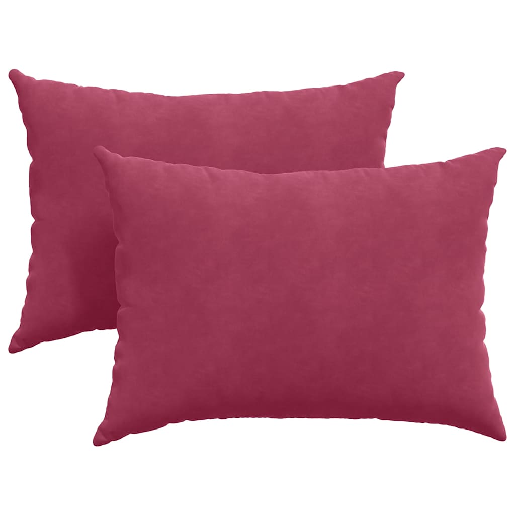 Sofakissen 2 pcs Weinrot 70 x 50 cm Cordstoff