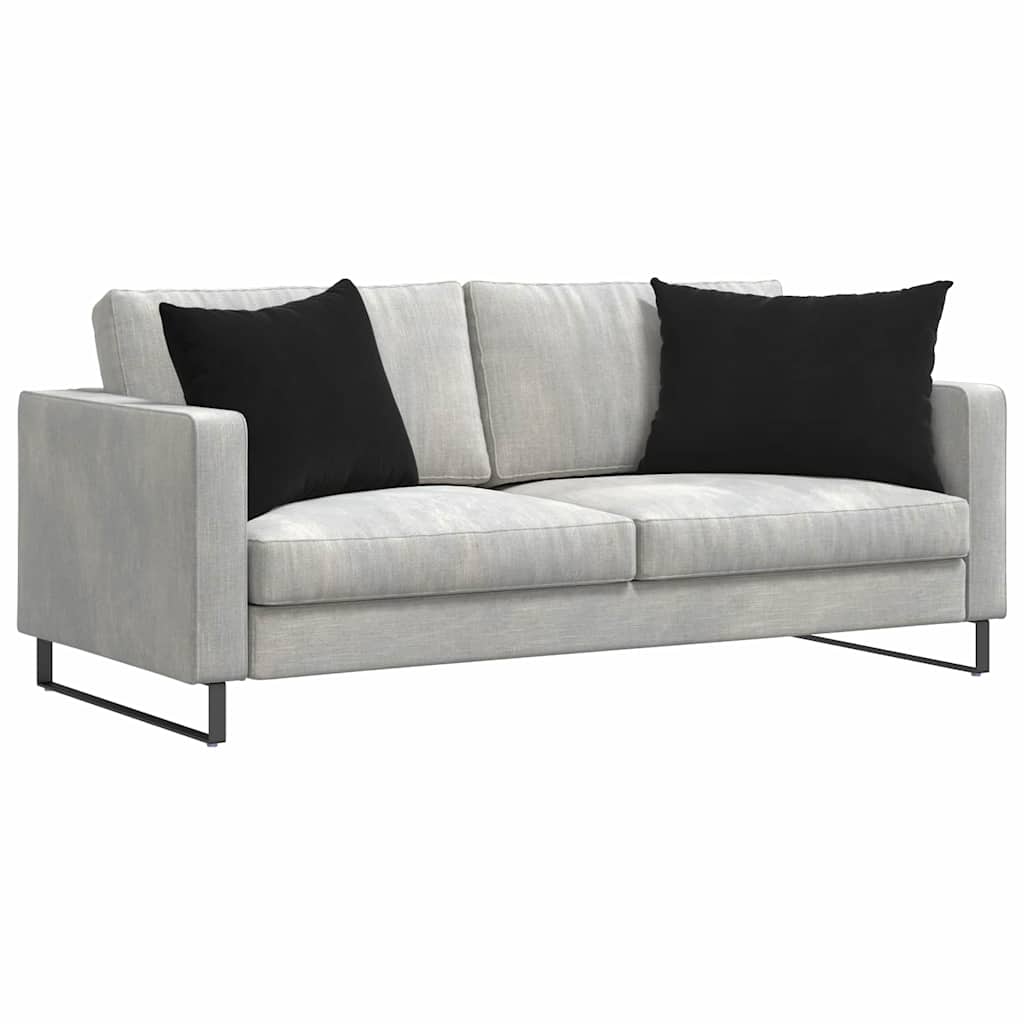 Sofakissen 2 pcs Schwarz 70 x 50 cm Cordstoff