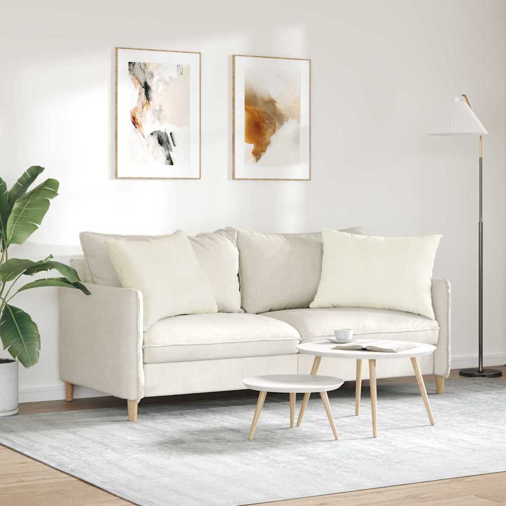 Sofakissen 2 pcs Creme 70 x 50 cm Cordstoff